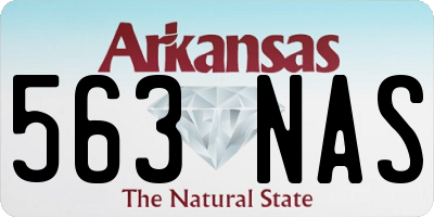 AR license plate 563NAS