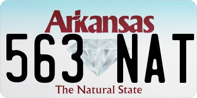 AR license plate 563NAT