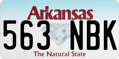 AR license plate 563NBK