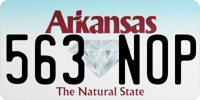 AR license plate 563NOP