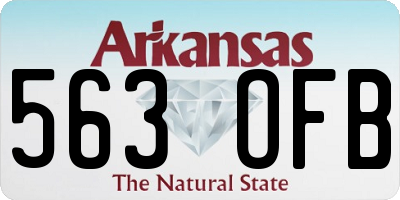AR license plate 563OFB