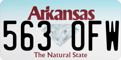 AR license plate 563OFW