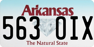 AR license plate 563OIX
