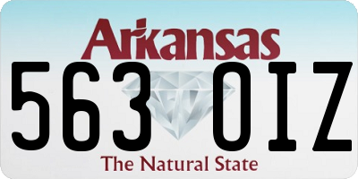 AR license plate 563OIZ