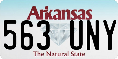 AR license plate 563UNY