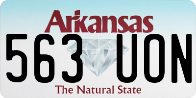 AR license plate 563UON