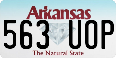 AR license plate 563UOP