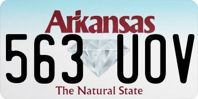 AR license plate 563UOV