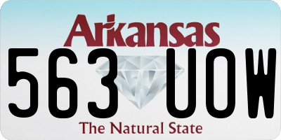 AR license plate 563UOW