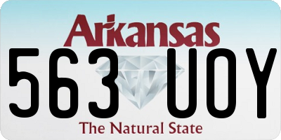 AR license plate 563UOY