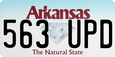 AR license plate 563UPD