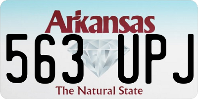 AR license plate 563UPJ