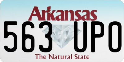 AR license plate 563UPO