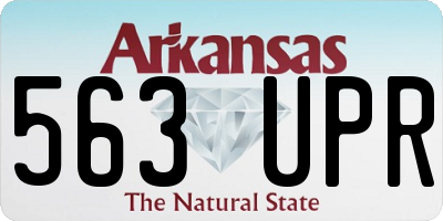 AR license plate 563UPR