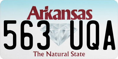 AR license plate 563UQA