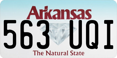 AR license plate 563UQI
