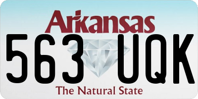 AR license plate 563UQK