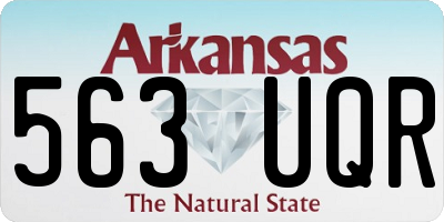 AR license plate 563UQR