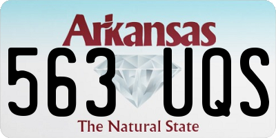 AR license plate 563UQS