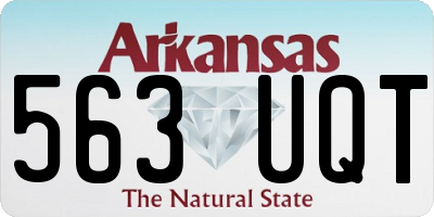 AR license plate 563UQT