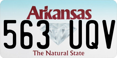 AR license plate 563UQV