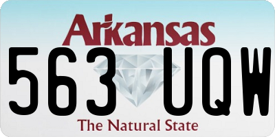 AR license plate 563UQW
