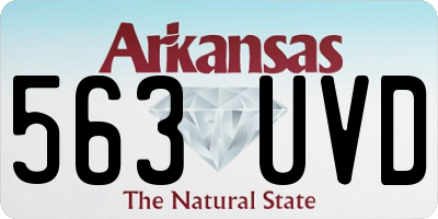 AR license plate 563UVD