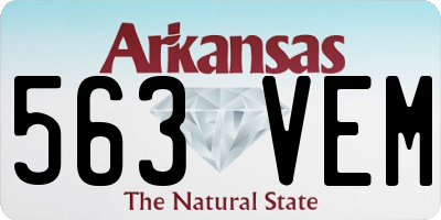 AR license plate 563VEM