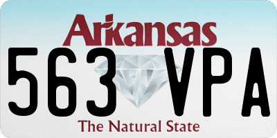 AR license plate 563VPA