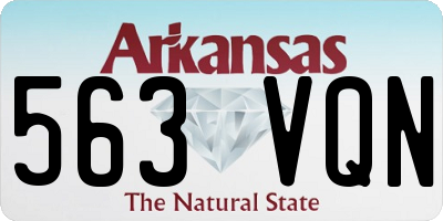 AR license plate 563VQN