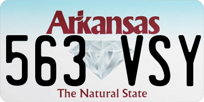 AR license plate 563VSY