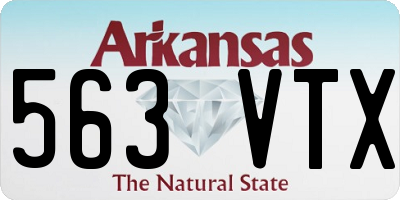 AR license plate 563VTX