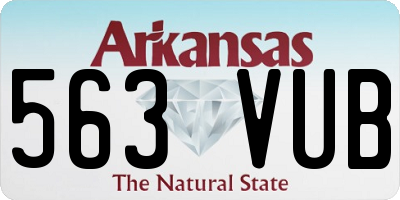 AR license plate 563VUB