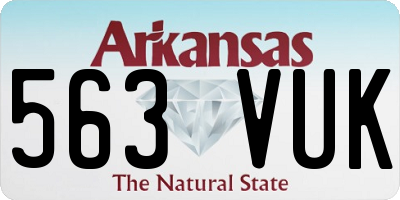 AR license plate 563VUK