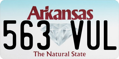 AR license plate 563VUL