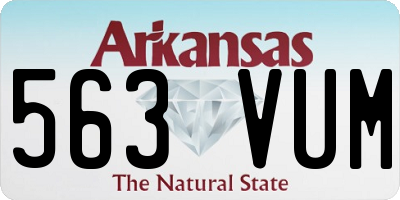 AR license plate 563VUM