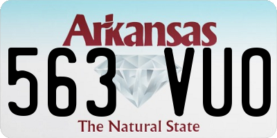 AR license plate 563VUO