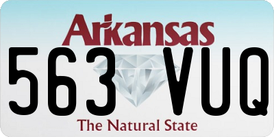 AR license plate 563VUQ