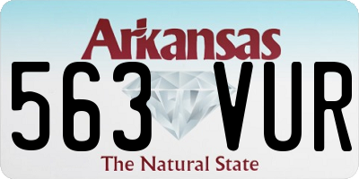 AR license plate 563VUR