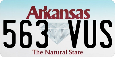 AR license plate 563VUS