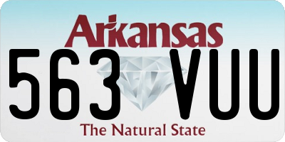 AR license plate 563VUU