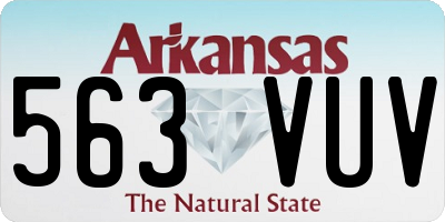 AR license plate 563VUV