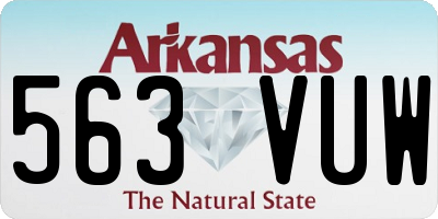 AR license plate 563VUW