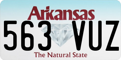 AR license plate 563VUZ