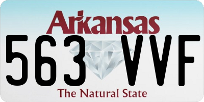 AR license plate 563VVF