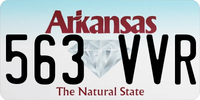 AR license plate 563VVR