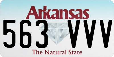 AR license plate 563VVV