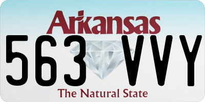 AR license plate 563VVY