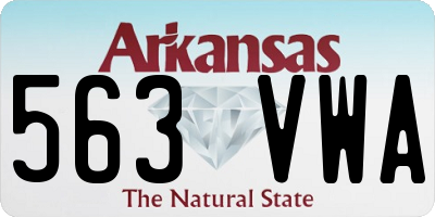 AR license plate 563VWA