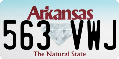 AR license plate 563VWJ